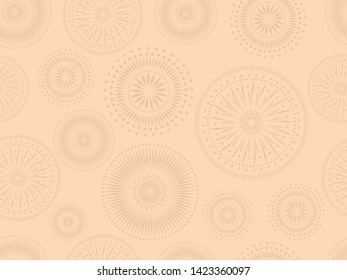 Seamless pattern with mandalas. Modern сhinese, oriental pattern for the decoration of greeting card, invitation, background, banner to celebrate the Chinese New Year or another oriental holiday.