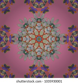 Seamless pattern with Mandalas. Vector ornaments, background. Seamless pattern with abstract ornament.