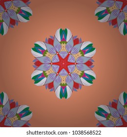 Seamless pattern with Mandalas. Vector ornaments, background. Seamless pattern with abstract ornament.
