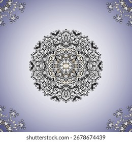 padrão perfeito com Mandalas. ornamentos vetoriais, fundo. padrão perfeito com ornamento abstrato.