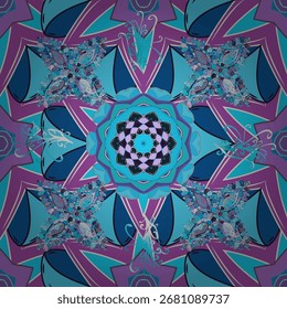 padrão perfeito com Mandalas. ornamentos vetoriais, fundo. padrão perfeito com ornamento abstrato.