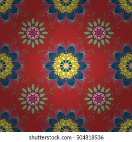 Seamless pattern with Mandalas. Vector ornaments, background