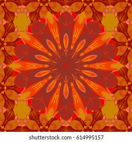 Seamless pattern with Mandalas. Vector ornaments, background. Seamless pattern with abstract ornament.