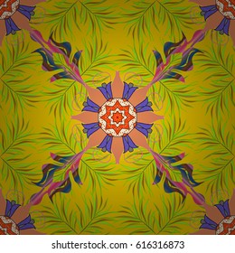 Seamless pattern with Mandalas. Vector ornaments, background. Seamless pattern with abstract ornament.