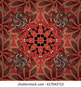 Seamless pattern with Mandalas. Vector ornaments, background. Seamless pattern with abstract ornament.