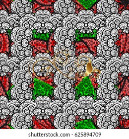 Seamless pattern with Mandalas. Vector ornaments, background.  
