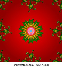 Seamless pattern with Mandalas. Vector ornaments, background. Seamless pattern with abstract ornament.