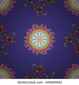 Seamless pattern with Mandalas. Vector ornaments, background. Seamless pattern with abstract ornament.