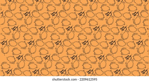 Nahtloses Muster mit Mango.Black Line Art Vector Design...