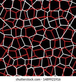 Seamless pattern of many cells and interwoven lines
