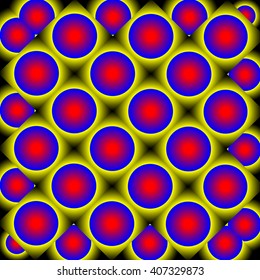 Seamless pattern with many circle pink of intersect . vector Background