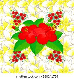 Seamless pattern with many flowers on background. Floral watercolor seamless background. Vector textile print for bed linen, jacket, package design, fabric and fashion concepts.