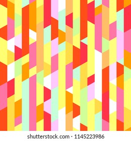 Seamless pattern with many segments. Striped multicolored background. Abstract vertical texture. Geometric wallpaper of the surface. Print for polygraphy, t-shirts and textiles. Doodle for design
