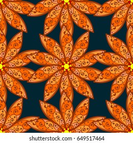 Seamless pattern with many small blue flowers. Seamless floral pattern. Vector abstract floral background.
