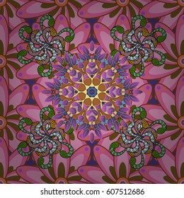 Seamless pattern with many small flowers. Seamless floral pattern. Vector abstract floral background.