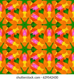 Seamless pattern with many small flowers. Seamless floral pattern. Vector abstract floral background.