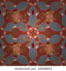 Seamless pattern with many small flowers. Seamless floral pattern. Vector abstract floral background.