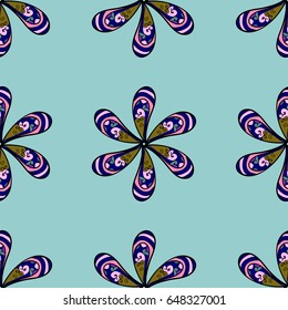 Seamless pattern with many small flowers. Seamless floral pattern. Vector abstract floral background.