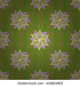 Seamless pattern with many small flowers. Seamless floral pattern. Vector abstract floral background.