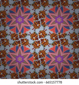 Seamless pattern with many small flowers. Seamless floral pattern. Vector abstract floral background.