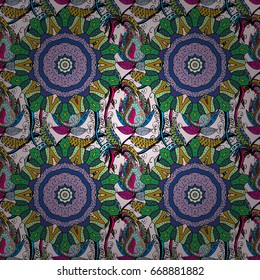 Seamless pattern with many small flowers. Seamless floral pattern. Vector abstract floral background.