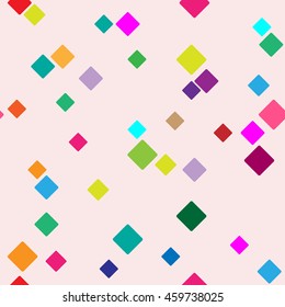 Seamless pattern. Many small multicolored squares. Endless background.