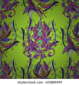 Seamless pattern with many small pink flowers. Seamless floral pattern. Vector abstract floral background.