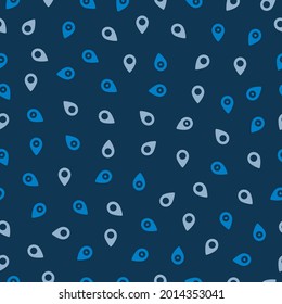 Seamless pattern with map pin icons and blue background - Powered by Shutterstock - Get 15% off with code: PIKWIZARD15
