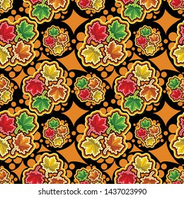 Seamless pattern. maple illustration vector