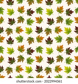 seamless pattern maple leaf for background, greeting card, packaging, texture, fabric pattern, wallpaper, wall decoration