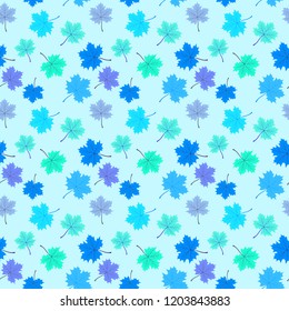 Seamless pattern with maple leaf. Simple background. Stock vector.
