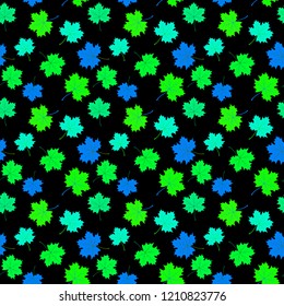 Seamless pattern with maple leaf. Simple background. Stock vector.