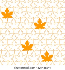 Seamless pattern from Maple Leafs, vector illustration