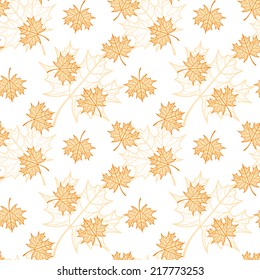 Seamless pattern with maple leaves