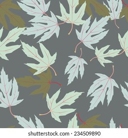 seamless pattern with maple leaves