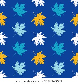 Seamless pattern with Maple leaves. Autumn garden. Can be used for social media, posters, email, print, ads designs.
