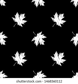 Seamless pattern with Maple leaves. Autumn garden. Can be used for social media, posters, email, print, ads designs.