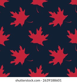 Seamless pattern of maple leaves. Autumn background. Vector.