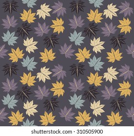 Seamless pattern with Maple Leaves. Autumn template for design fabric, covers and wrapping paper.