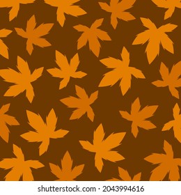 Seamless pattern maple leaves. Leaves background. Autumn leaves.