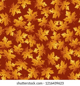 Seamless pattern. Maple leaves. Camouflage. Editable.