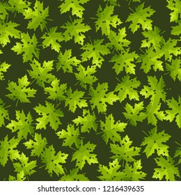 Seamless pattern. Maple leaves. Camouflage. Editable.