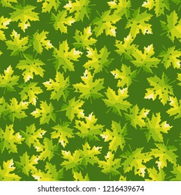 Seamless pattern. Maple leaves. Camouflage. Editable.
