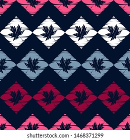 Seamless pattern with Maple leaves. Square. Autumn garden. Can be used for social media, posters, email, print, ads designs.