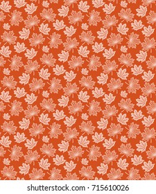Seamless pattern with maple leaves, vector. Autumn background.