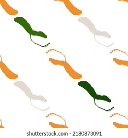 Seamless pattern with maple seeds. Endless background design with seeds print. Natural backdrop for decor. Repeating texture. Colored flat vector illustration.