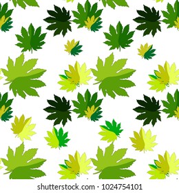 seamless pattern  of maple tree leaves  vector illustration