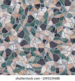 Seamless pattern. Marble stone texture. Multicolored. Beach camouflage. Abstract motley background.