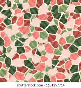 Seamless pattern. Marble texture. Abstract camouflage. Color chaos. Grid of striped squares.