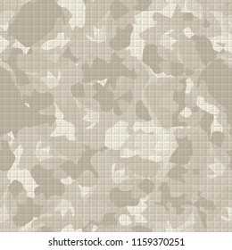 Seamless pattern with a marble pattern. There is a pseudo-relief composed of squares.